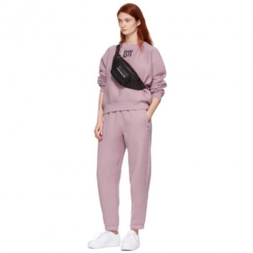 アレクサンダーワンレディースカジュアルコットン起毛トレーニングパンツw0034..ピンク