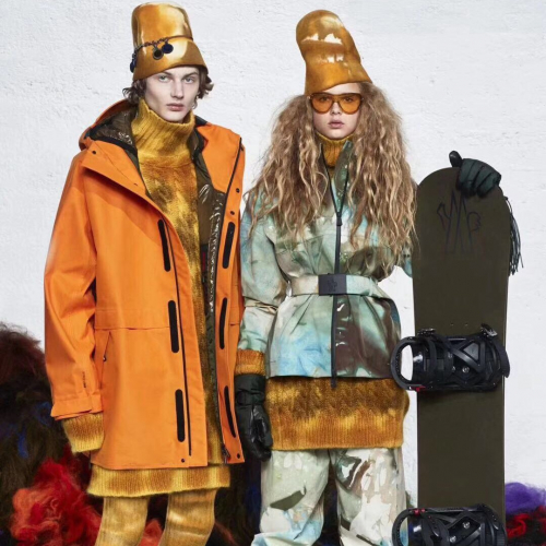 モンクレールメンズパッチモダンダックダウンジャケットc01120.オレンジ