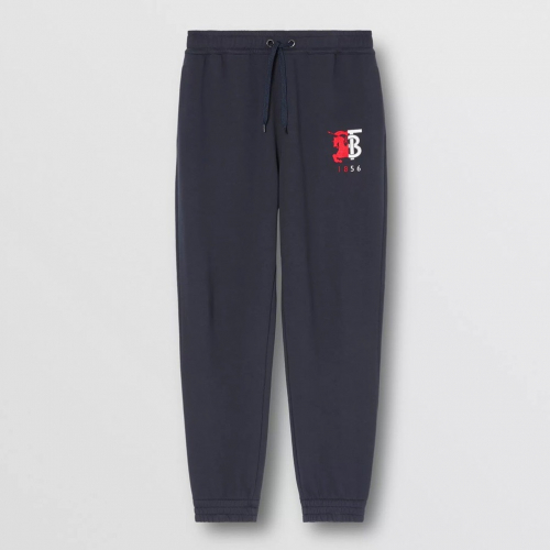 バーバリーメンズコットントレーニングパンツr01484.ネイビー