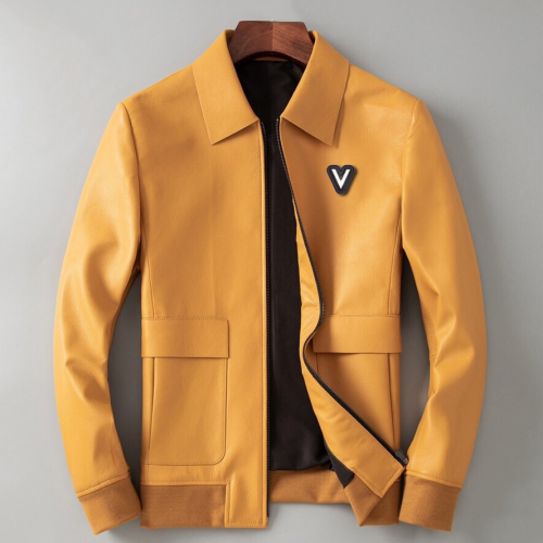 ルイヴィトンメンズレザージャケットu01400イエロー