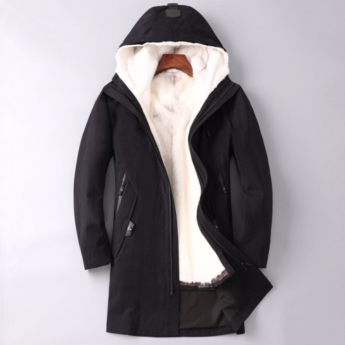 アルマーニメンズビジネスミンクジャケットm0421ブラック