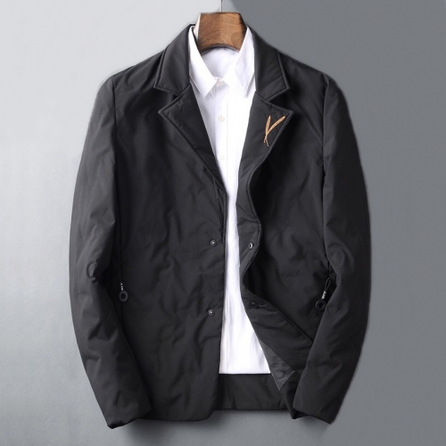 ディオールメンズモダンダウンスーツジャケットo0414ブラック