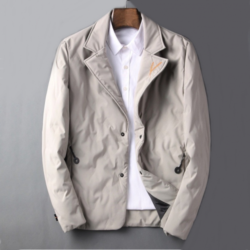 ディオールメンズモダンダウンスーツジャケットo0415グレー