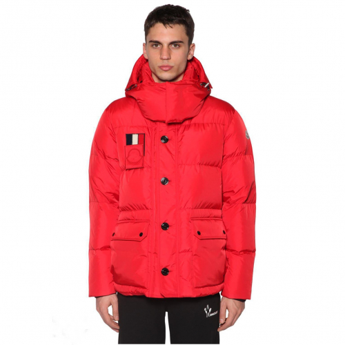 モンクレールメンズパッチモダンダウンパディングc01138レッド