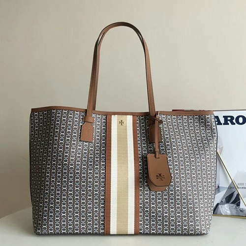 トリーバーチキャンバストートバッグショッパーバッグB0242,ブラウン