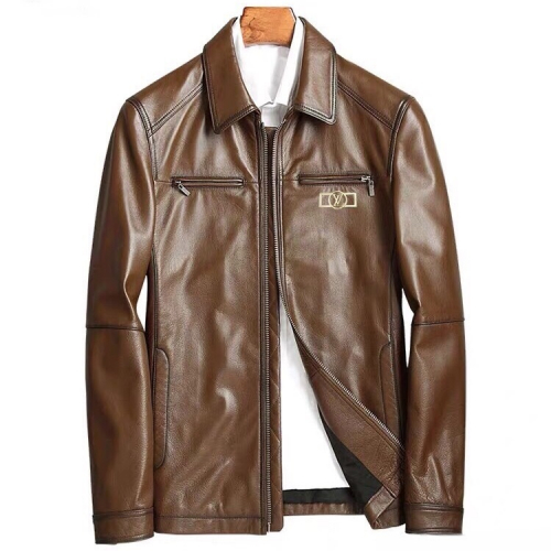 ルイヴィトンメンズレザージャケットu01420ブラウン