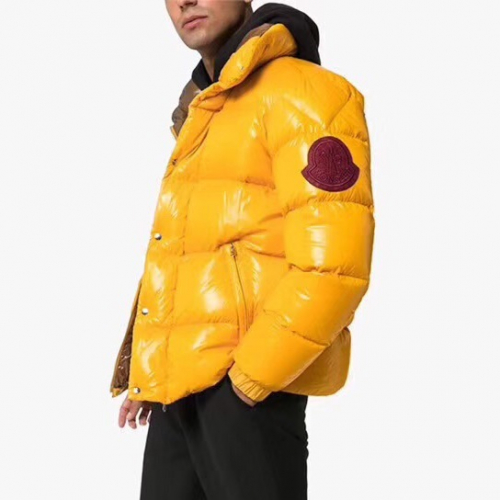 モンクレールメンズパッチモダンダックダウンパディングc01152イエロー