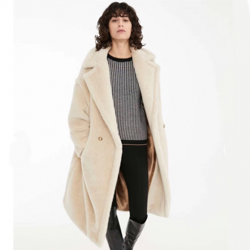 マックスマーラレディーステディベアシープファーコートx0023ベージュ