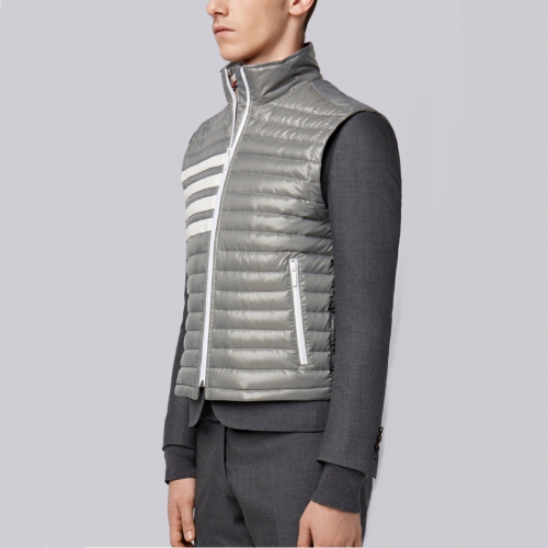 トムブラウンメンズパッチダウンパディングベストm0430.グレー