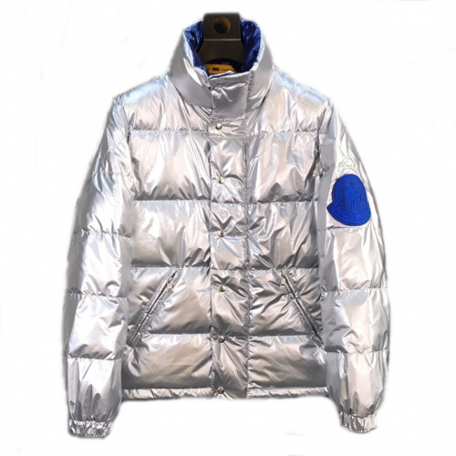 モンクレールメンズパッチモダンダックダウンパディングc01167シルバー