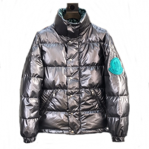 モンクレールメンズパッチモダンダックダウンパディングc01168チャコール