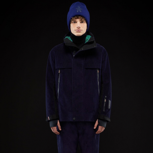 モンクレールメンズパッチモダンダウンジャケットc01173.ネイビー