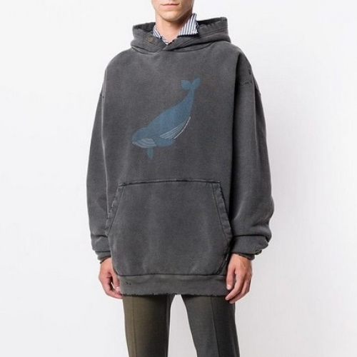 バレンシアガメンズオーバーサイズコットンフーディl0377グレー