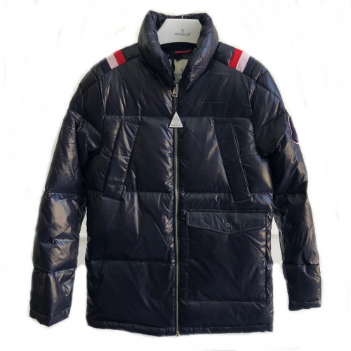 モンクレールメンズパッチモダンダックダウンパディングc01216ネイビー