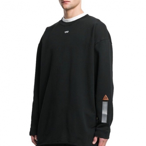 オフホワイトメンズオーバーサイズフーディf0257ブラック