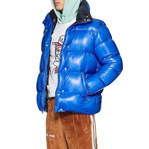モンクレールメンズパッチモダンダックダウンパディングc01228ブルー