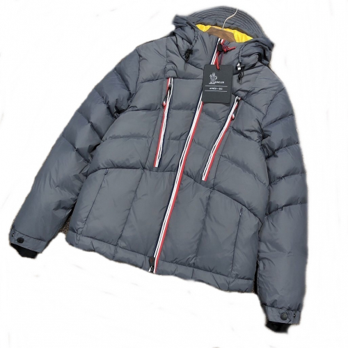 モンクレールメンズパッチモダンダックダウンパディングc01232グレー