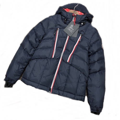 モンクレールメンズパッチモダンダックダウンパディングc01233ネイビー