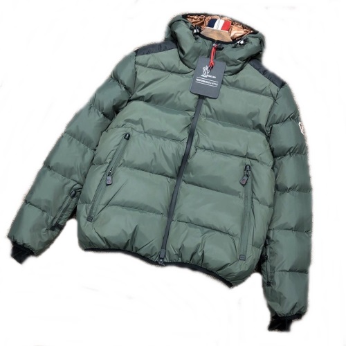 モンクレールメンズパッチモダンダックダウンパディングc01236グリーン