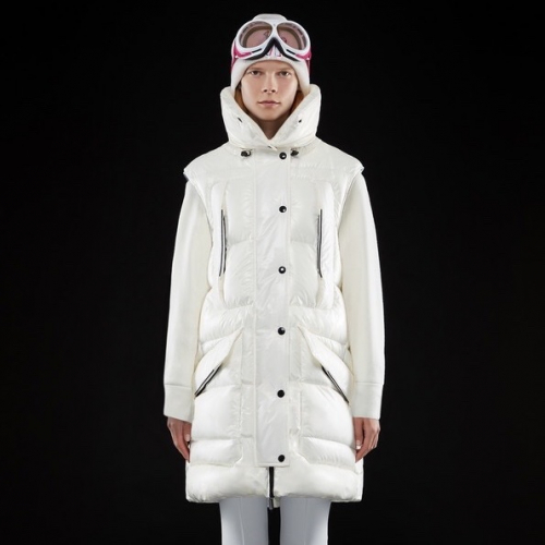 モンクレールメンズパッチモダンダウンパディングベストc012472(ブラック/ホワイト)