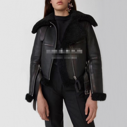 アクネストゥディオズレディースカジュアルレザージャケットn0042.ブラック