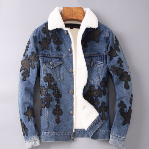 クロムハーツメンズフランネルジャケットr0090ブルー