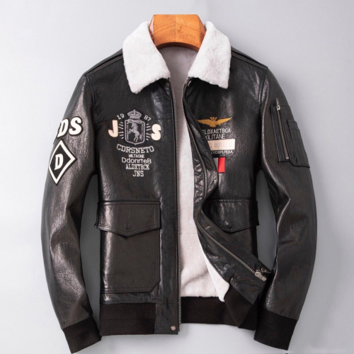 アルマーニメンズカジュアルレザージャケットm0479ブラック