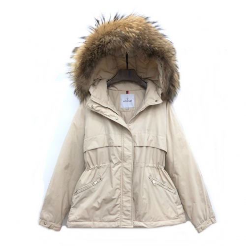 モンクレールレディースパッチダックダウンジャケットc01249ベージュ