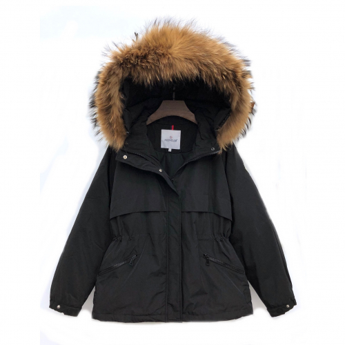 モンクレールレディースパッチダックダウンジャケットc01250ブラック