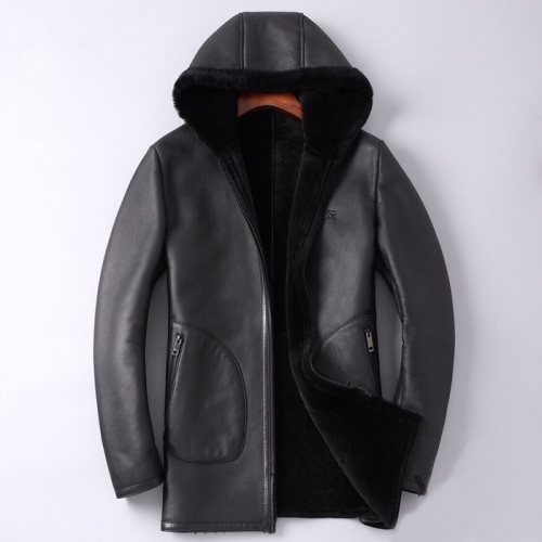 バーバリーメンズカジュアルレザージャケットr01694ブラック