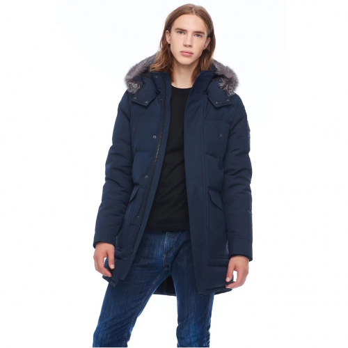 ムースナックルズムースナックルズメンズダウンパディングo00932(ネイビー/グリーン)