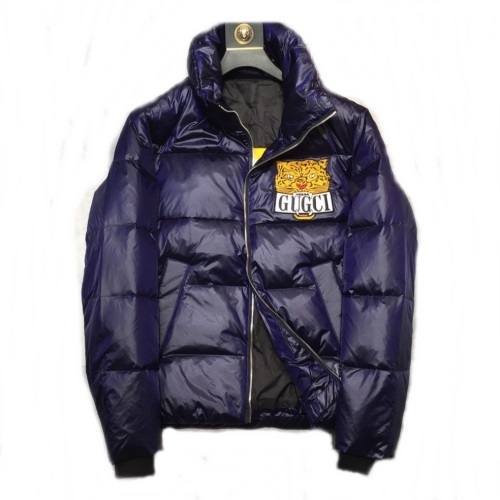 グッチグッチメンズタイガーカジュアルダックダウンパディングc01864ネイビー