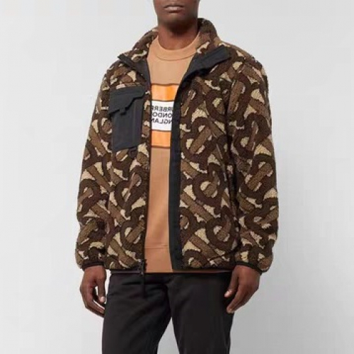 バーバリーバーバリーメンズカジュアルフランネルジャケットr01731.ブラウン