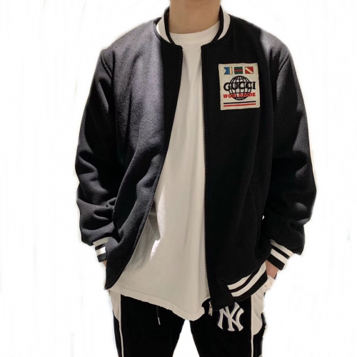 グッチグッチメンズカジュアルボンバージャケットc01875.ブラック