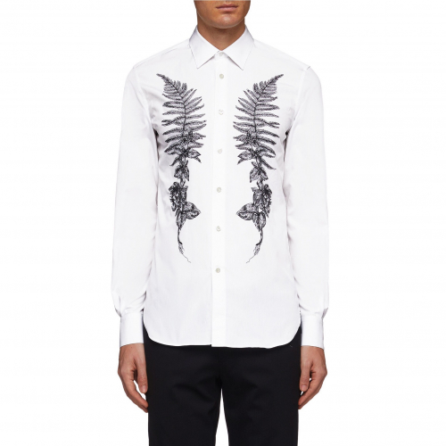 アレクサンダーマックイーンメンズビジネスコットンシャツe0079ホワイト