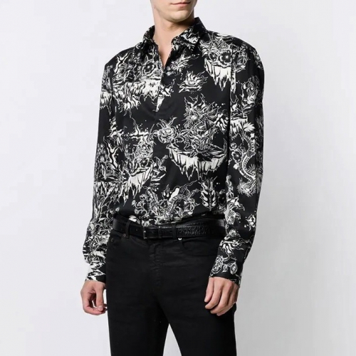 ドレスシャツジバンシィメンズブラックシャツv269