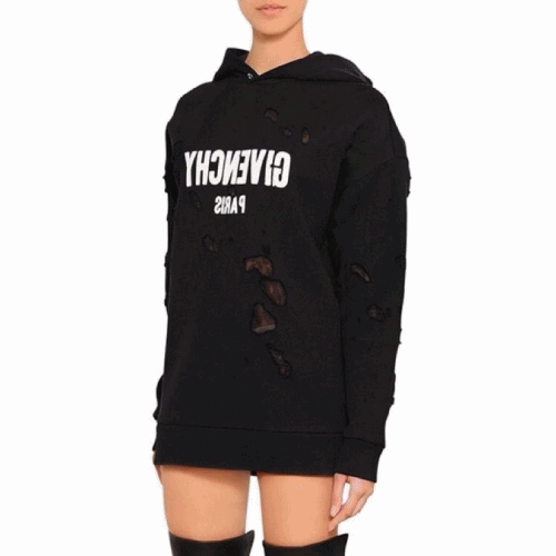 ジバンシィジバンシィメンズカジュアルコットンフーディv0275ブラック