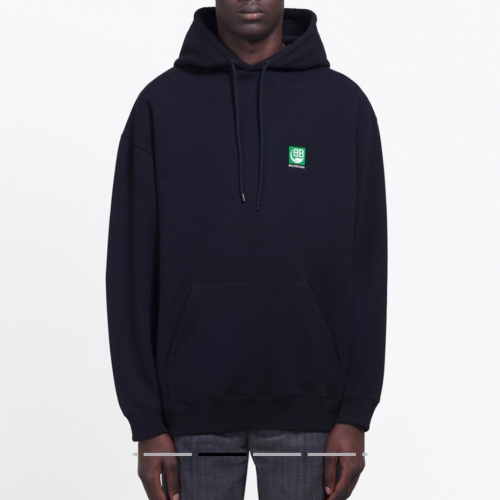 バレンシアガバレンシアガメンズオーバーサイズコットンフーディl0412ブラック