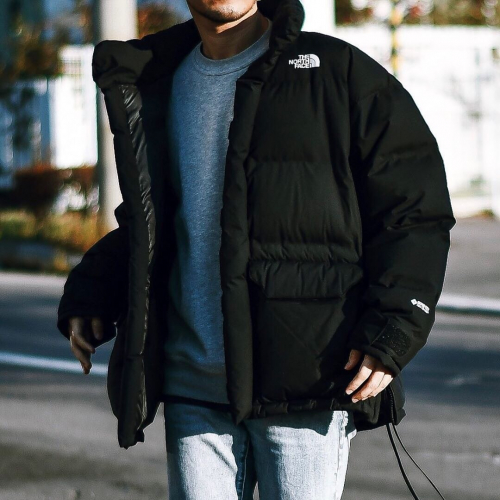 ザノースフェイスメンズダックダウンパディングパーカーr0123ブラック