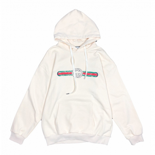 グッチグッチメンズビッグカジュアルコットンフーディc01934.アイボリー