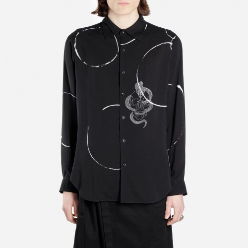 Y3ワイ・スリーメンズカジュアルシルクシャツY3/0047ブラック