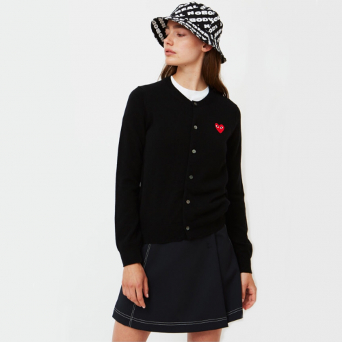 コムデギャルソンレディースクルーネックウールカーディガンg67