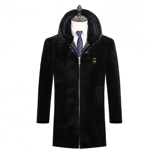 ェンディメンズビジネスミンクコートn0501ブラック