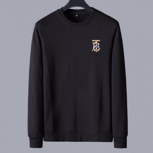 バーバリーバーバリーメンズカジュアルシルケットスウェットシャツr018672(ブラック/レッド)