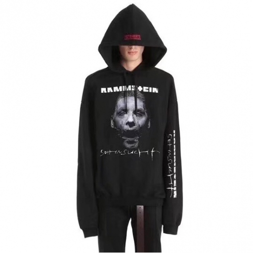 ヴェトモンヴェトモンメンズオーバーサイズコットンフーディt0049ブラック