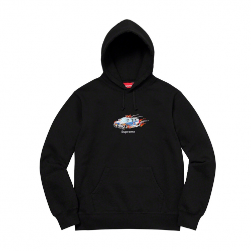 シュプリームシュプリームメンズコットン起毛フーディp0080ブラック