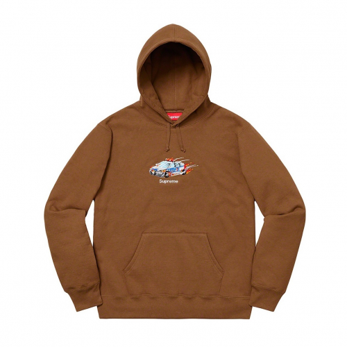 シュプリームシュプリームメンズコットン起毛フーディp0081ブラウン