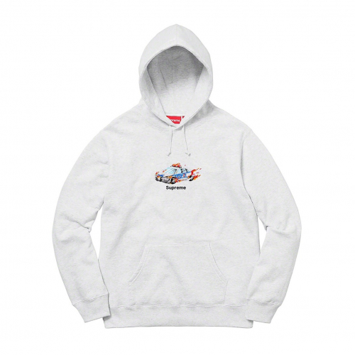 シュプリームシュプリームメンズコットン起毛フーディp0083グレー