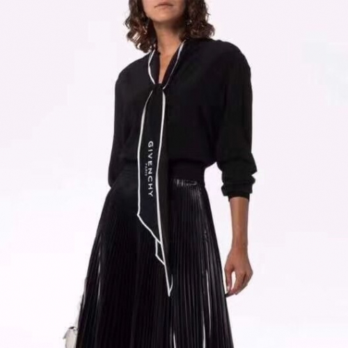 ジバンシィジバンシィレディースリボンシルクシャツv0283ブラック