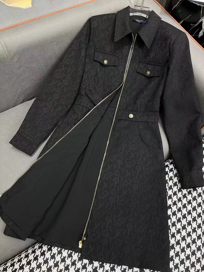 -ルイヴィトンレディーストレンディワンピースu01537ブラック